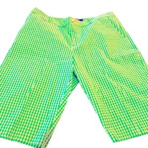 Lauren Ralph lauren Green white checkered women's Size 8